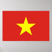 Canvas Print mit Flagge von Vietnam Poster (Vorne)