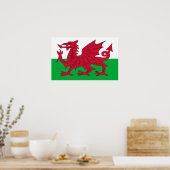 Canvas Print mit Flagge von Wales Poster (Küche)