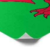 Canvas Print mit Flagge von Wales Poster (Ecke)