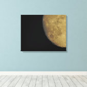 Canvas Print mit nahem Moon Leinwanddruck (Insitu (Holzboden))