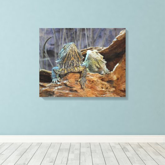 Canvas Print mit Neugierigen Leinwanddruck (Insitu (Holzboden))