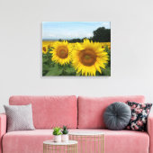 Canvas Print mit Sonnenblumen Leinwanddruck (Insitu (Wohnzimmer))