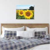 Canvas Print mit Sonnenblumen Leinwanddruck (Insitu (Schlafzimmer))