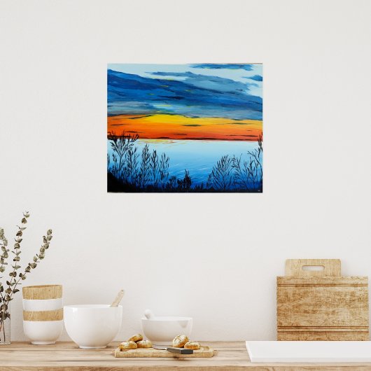Canvas Print mit Sunset Poster (Küche)