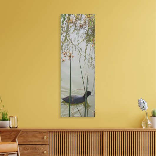 Canvas Print - Mud Hen in Reeds Leinwanddruck (Insitu (Wohnzimmer))