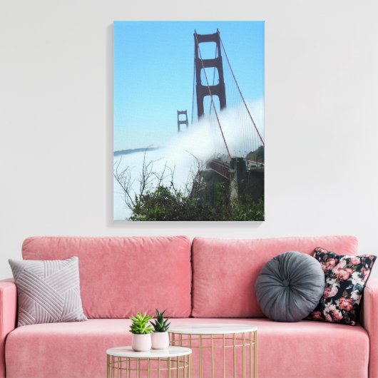 Canvas print - Nebel über die Golden Gate Bridge Leinwanddruck (Insitu (Wohnzimmer))
