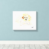 Canvas Print : Neugierig Leinwanddruck (Insitu (Holzboden))