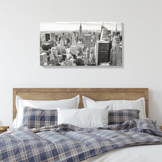 Canvas Print - New York City Skyline Leinwanddruck (Insitu (Schlafzimmer))