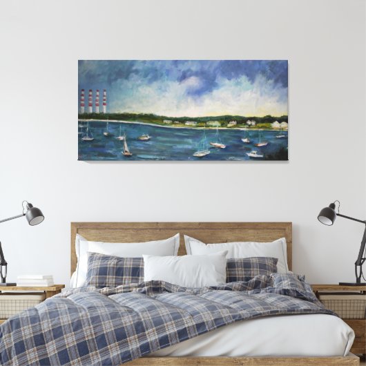 Canvas Print Northport Harbor N.Y Leinwanddruck (Insitu (Schlafzimmer))
