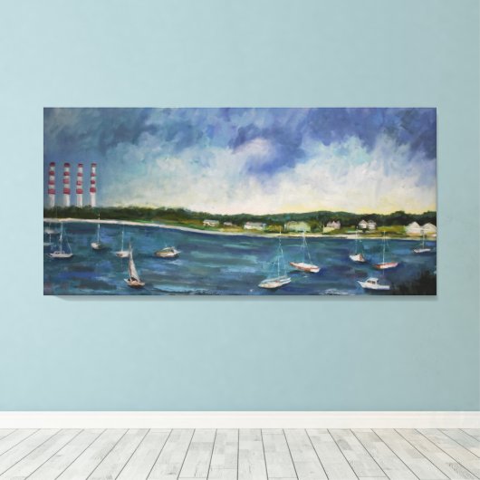 Canvas Print Northport Harbor N.Y Leinwanddruck (Insitu (Holzboden))
