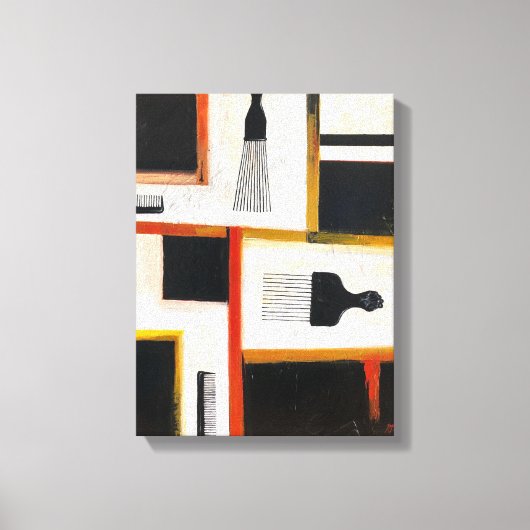 Canvas Print of Afro Picks & Combs Leinwanddruck (Vorderseite)