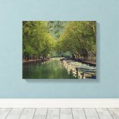 Canvas Print of Vassé Canal, Annecy, Frankreich Leinwanddruck (Insitu (Holzboden))