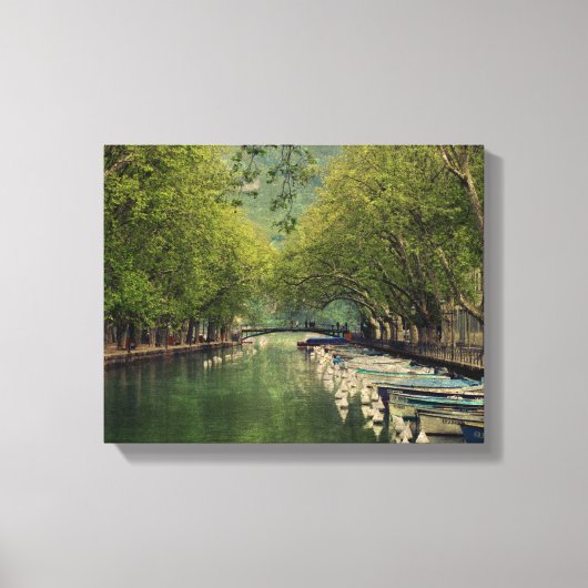 Canvas Print of Vassé Canal, Annecy, Frankreich Leinwanddruck (Vorderseite)