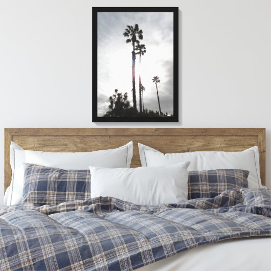 Canvas Print - Palm Tree Silhouette Leinwanddruck (Insitu (Schlafzimmer))