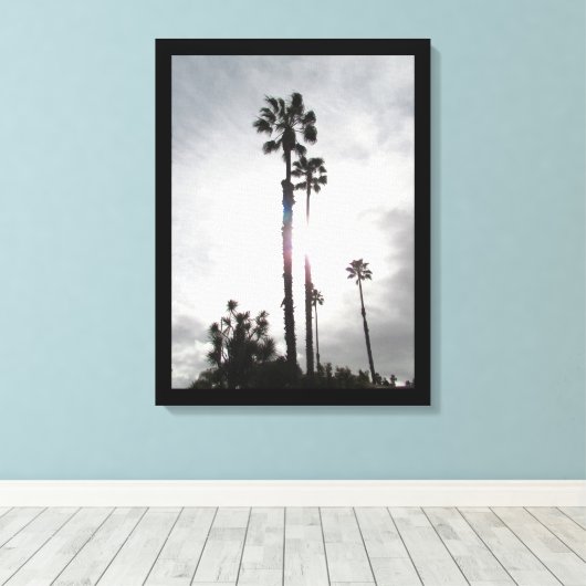 Canvas Print - Palm Tree Silhouette Leinwanddruck (Insitu (Holzboden))