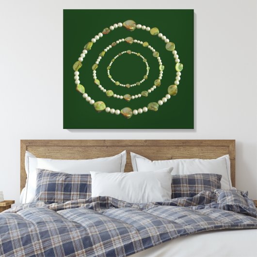 Canvas Print - Perlen und Steine Leinwanddruck (Insitu (Schlafzimmer))