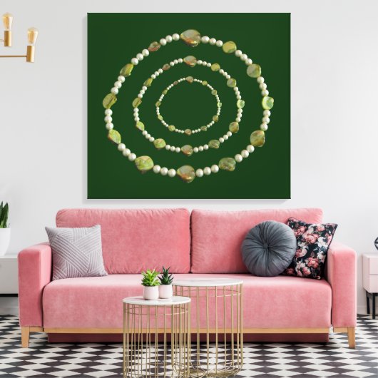 Canvas Print - Perlen und Steine Leinwanddruck (Insitu (Wohnzimmer))