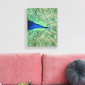 Canvas print - Pfau mit feingefangenem Schwanz Leinwanddruck (Insitu (Wohnzimmer))