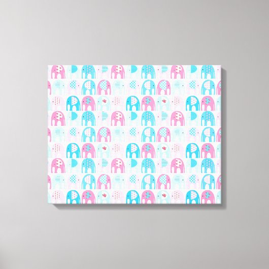 Canvas Print - Pink Elephants Leinwanddruck (Vorderseite)