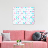 Canvas Print - Pink Elephants Leinwanddruck (Insitu (Wohnzimmer))