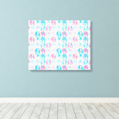 Canvas Print - Pink Elephants Leinwanddruck (Insitu (Holzboden))