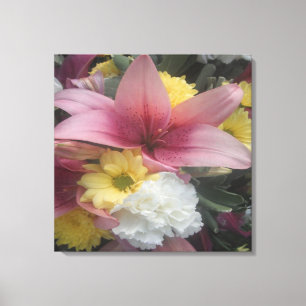 Canvas Print Pink Lily Beauty Leinwanddruck