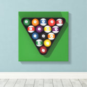 Canvas Print: Rackte Pool Balls / Billard Leinwanddruck (Insitu (Holzboden))