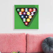 Canvas Print: Rackte Pool Balls / Billard Leinwanddruck (Insitu (Wohnzimmer))