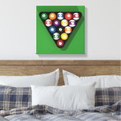Canvas Print: Rackte Pool Balls / Billard Leinwanddruck (Insitu (Schlafzimmer))