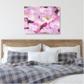 Canvas Print - Rosa Blume Leinwanddruck (Insitu (Schlafzimmer))