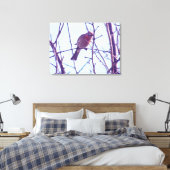 Canvas Print - Roter Sparrow in Tree Leinwanddruck (Insitu (Schlafzimmer))