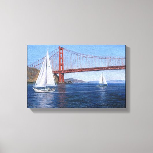 Canvas Print "Sailing under Golden Gate" Leinwanddruck (Vorderseite)