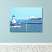 Canvas Print - San Pedro Leuchtturm Leinwanddruck (Insitu (Holzboden))