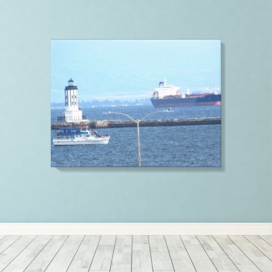 Canvas Print - San Pedro Leuchtturm Leinwanddruck (Insitu (Holzboden))