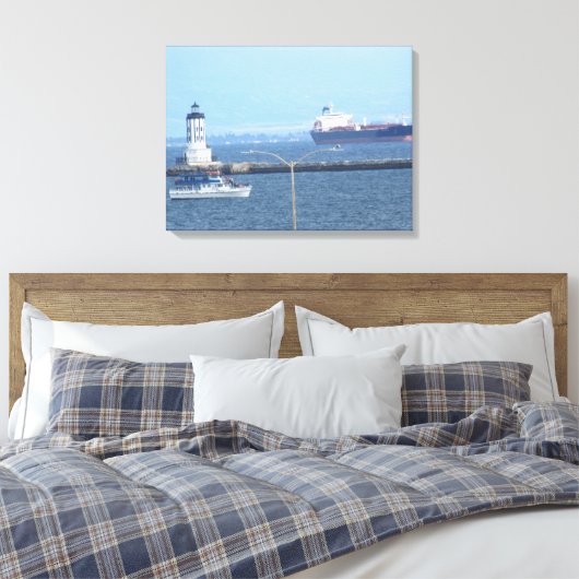 Canvas Print - San Pedro Leuchtturm Leinwanddruck (Insitu (Schlafzimmer))