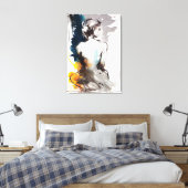 Canvas Print: Silhouette einer weiblichen Sitting Leinwanddruck (Insitu (Schlafzimmer))