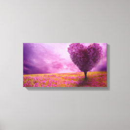 Canvas Print - Sommer Blossom Herz geformt Baum Leinwanddruck
