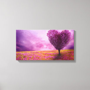 Canvas Print - Sommer Blossom Herz geformt Baum Leinwanddruck