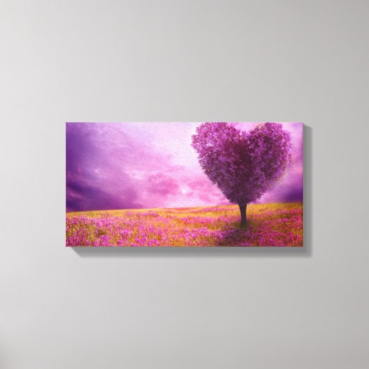 Canvas Print - Sommer Blossom Herz geformt Baum Leinwanddruck (Vorderseite)