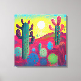 Canvas Print, Sonnenaufgang auf dem Cactus Plateau Leinwanddruck
