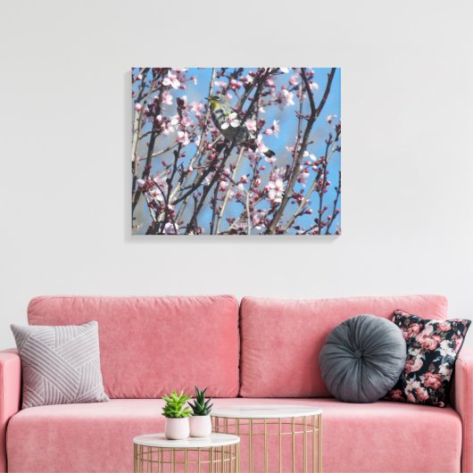 Canvas Print - Springtime Sparrow Leinwanddruck (Insitu (Wohnzimmer))