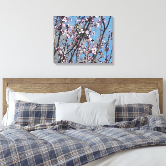 Canvas Print - Springtime Sparrow Leinwanddruck (Insitu (Schlafzimmer))