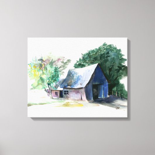 Canvas Print - Stall in ländlichen Gebieten Leinwanddruck (Vorderseite)