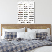 CANVAS PRINT - STURGEON OF THE WORLD LEINWANDDRUCK (Insitu (Schlafzimmer))