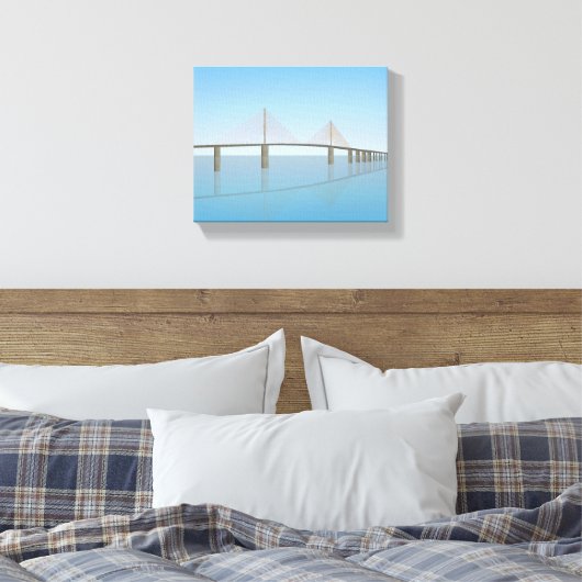 Canvas Print: Sunshine Skyway Bridge Leinwanddruck (Insitu (Schlafzimmer))