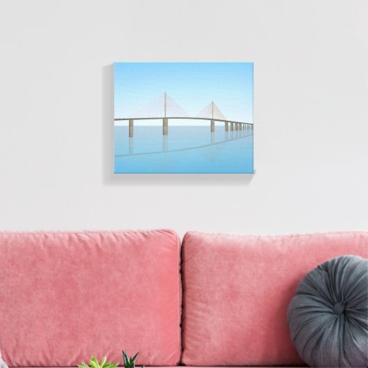 Canvas Print: Sunshine Skyway Bridge Leinwanddruck (Insitu (Wohnzimmer))