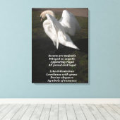 Canvas Print Swans werden von Ladee Basset großart Leinwanddruck (Insitu (Holzboden))
