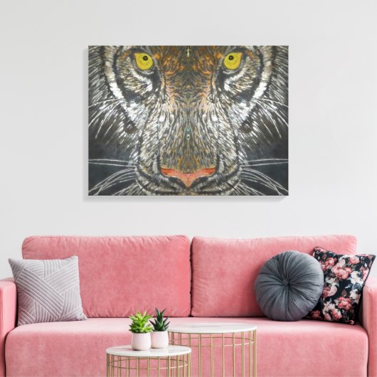 Canvas Print - Tiger Portrait Leinwanddruck (Insitu (Wohnzimmer))