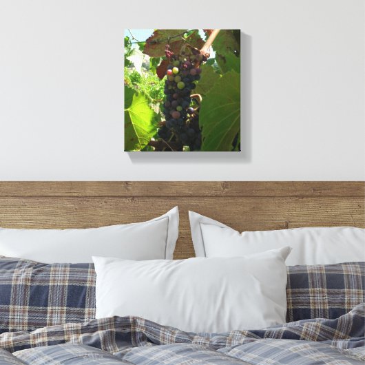 Canvas print - Traubengruppierung auf Weintrauben Leinwanddruck (Insitu (Schlafzimmer))