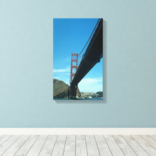 Canvas print - Unter der Golden Gate Bridge Leinwanddruck (Insitu (Holzboden))